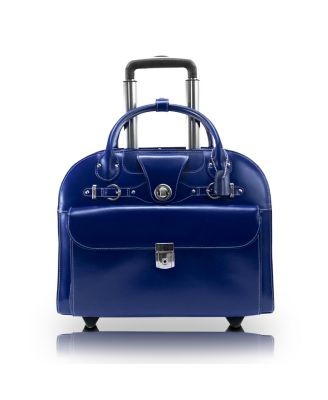 Edgebrook Leather Wheeled Laptop Briefcase