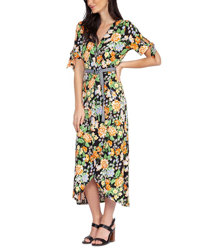 Black Tape FloralPrint FauxWrap Dress Macy's
