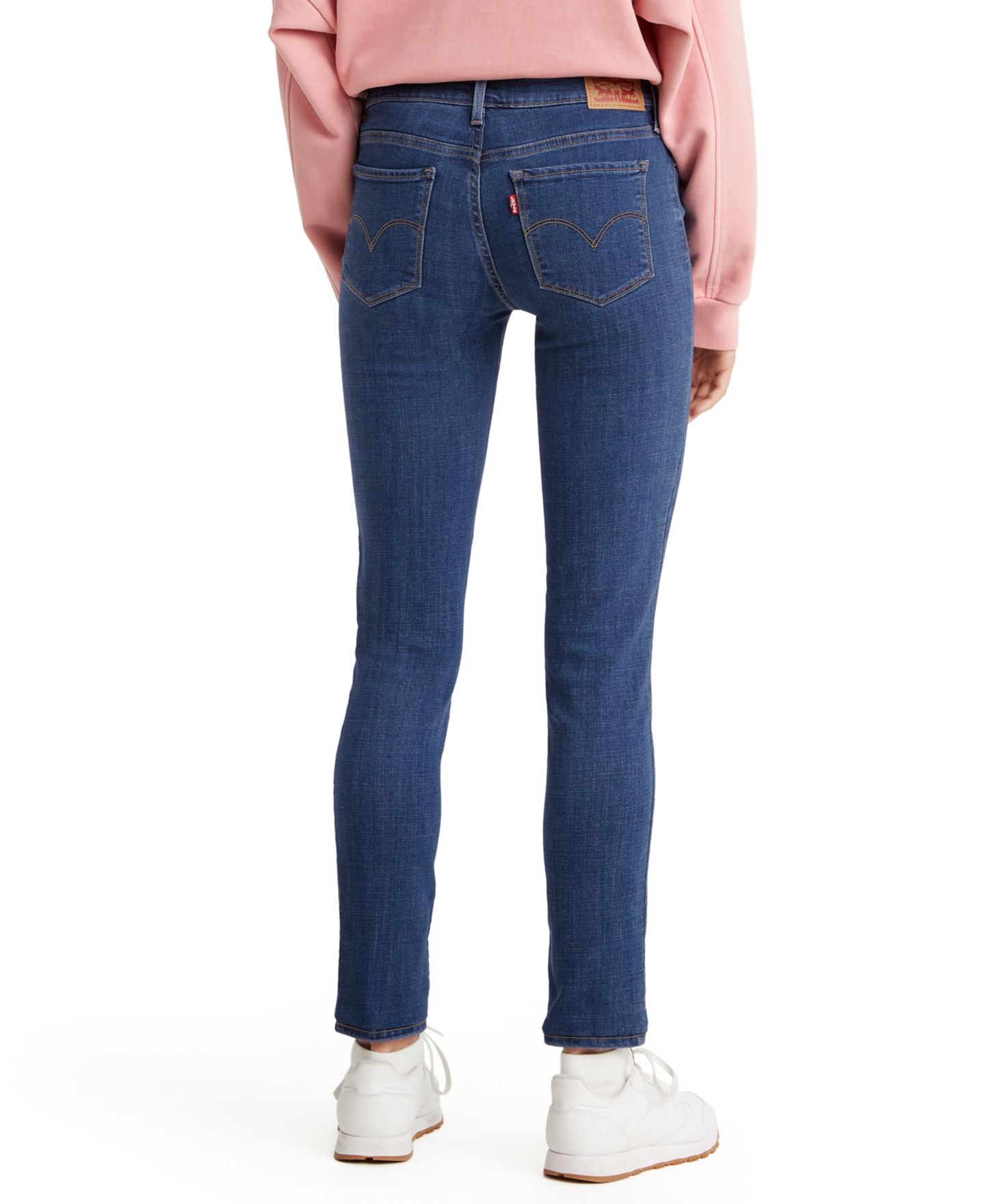 Женские джинсы Levi's 711 Mid-Rise Stretch Skinny, цвет: Кобальтовый — фото 2