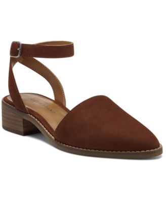 two piece ankle strap flat