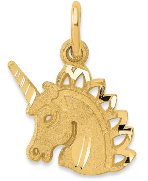 image of Unicorn Charm Pendant in 14k Yellow Gold