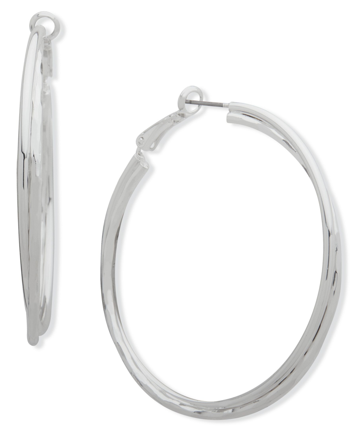 Large Hoop Earring - Silver-tone