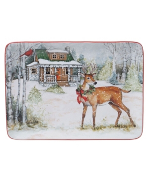 Certified International Winter Forest Rectangular Platter