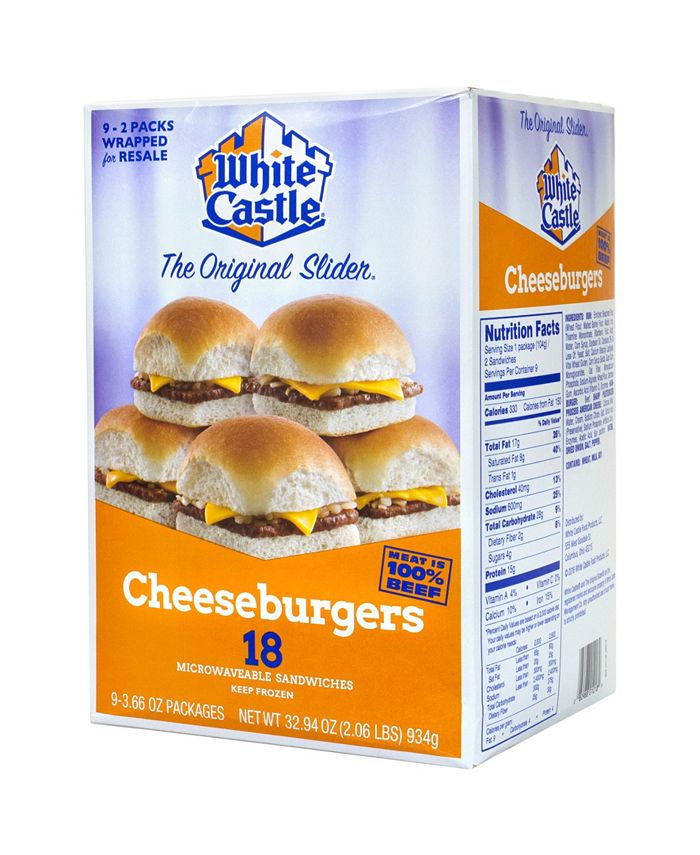 white castle cheeseburger sliders calories