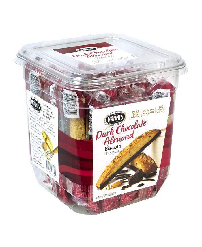 Nonni's Biscotti Dark Chocolate Almond, 25 Count Macy's