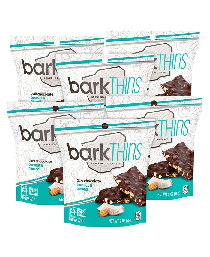 barkTHINS Bark Thins Dark Chocolate Coconut with Almonds, 2 oz, 6 Count -  Macy's