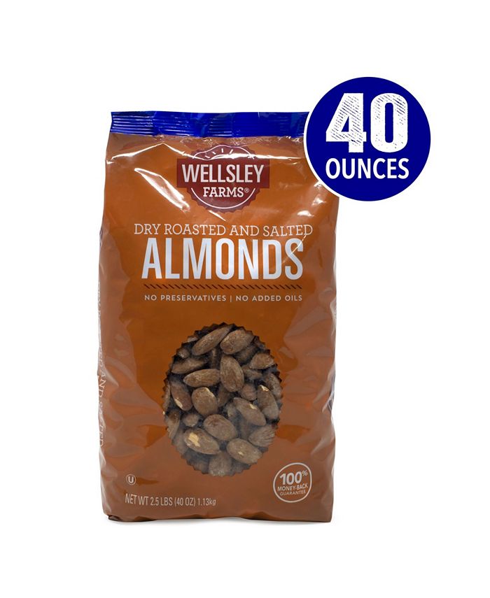 Wellsley Farm Roasted and Salted Almonds, 2.5 lbs Macy's