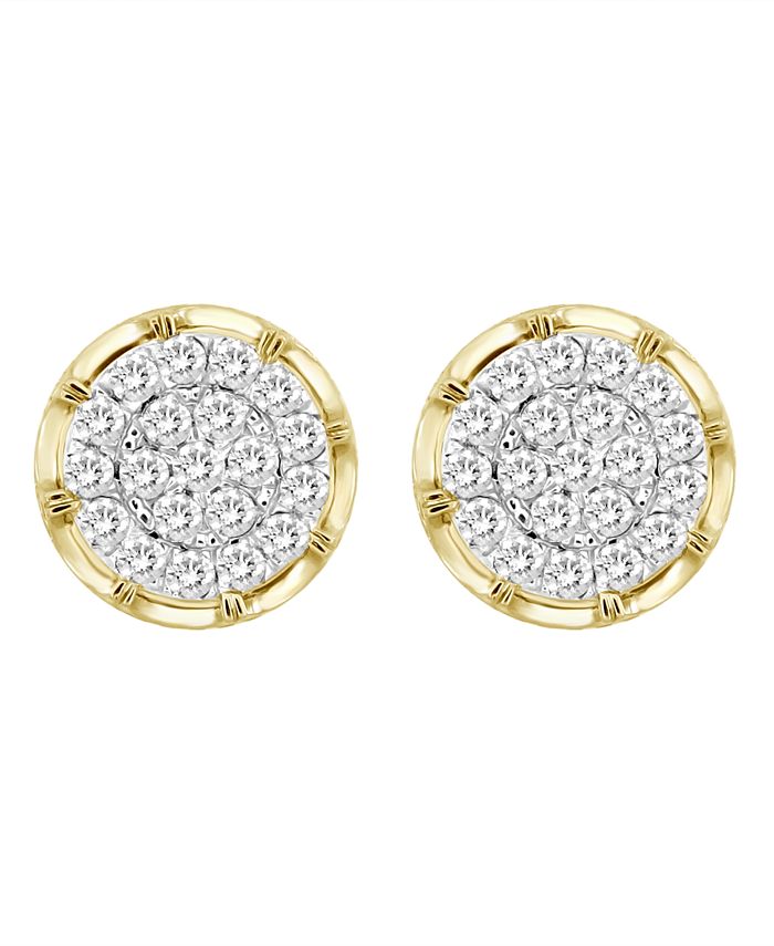 Macy's Men's Diamond (11/2 ct.t.w.) Earring Set in 10k Yellow Gold