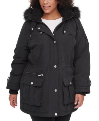 macy's plus size coats