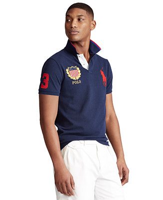 Polo Ralph Lauren Men's Custom Slim-Fit Mesh Embroidered Polo Shirt ...