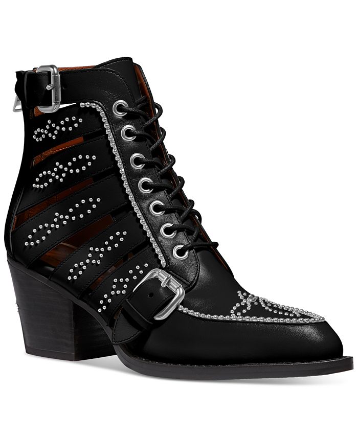 Coach on sale studded booties