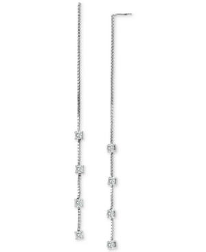 image of Giani Bernini Cubic Zirconia Threader Earrings, Created for Macy-s