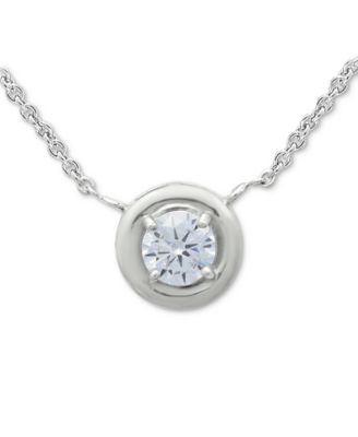 Cubic Zirconia Framed 16" Pendant Necklace
