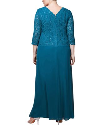 plus size lace gown