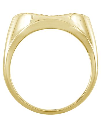 Macy's - Men's Diamond (1/4 ct. t.w.) Ring in 10K Yellow Gold