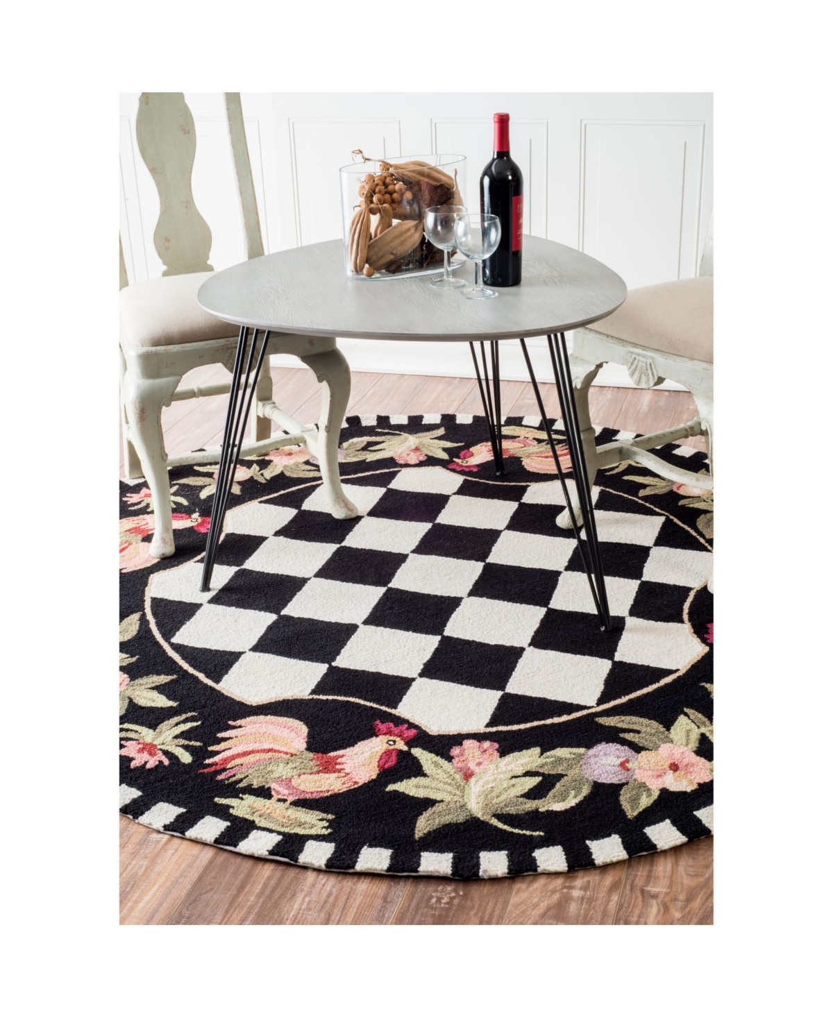 nuLoom Angla 6' x 6' Round Area Rug - Black