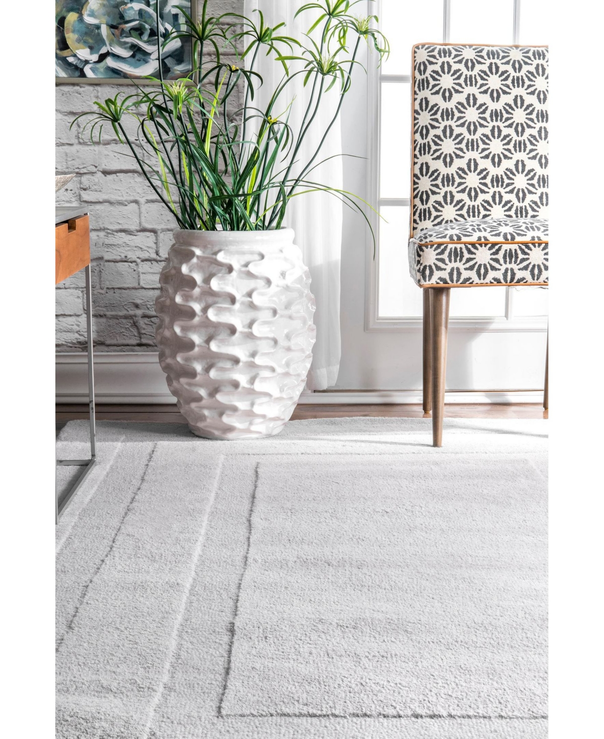 nuLoom Zamora MTVS177BArea Rug - Silver