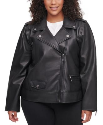 plus size white moto jacket
