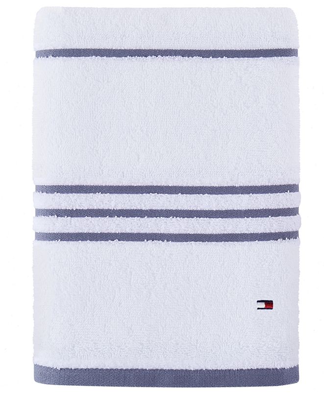 Tommy Hilfiger Modern American Stripe 30" x 54" Cotton Bath Towel