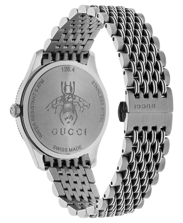 Gucci - Women's Swiss G-Timeless Slim Stainless Steel Bracelet Watch 36mm