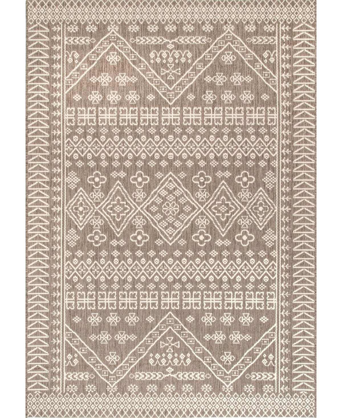 nuLoom Kandace OWDN24D Beige 7'6in x 10'9in Outdoor Area Rug - Beige
