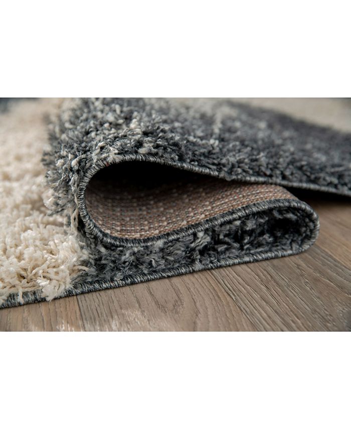 Main Street Rugs Hobart Shag 774 Onyx 7'10" x 10' Area Rug Macy's