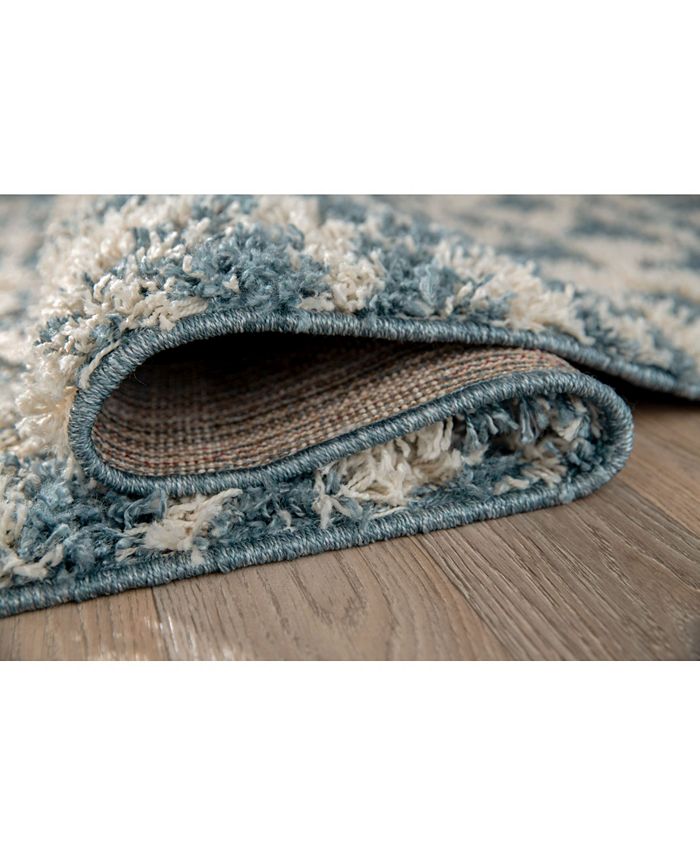 Main Street Rugs Hobart Shag 776 Blue 2' x 3' Area Rug Macy's