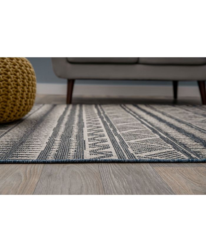 Main Street Rugs Nassau 404 Blue 5' x 7' Outdoor Area Rug Macy's