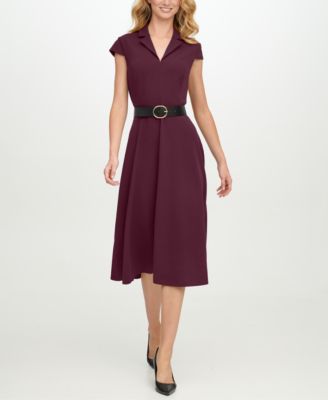 calvin klein scuba fit and flare dress