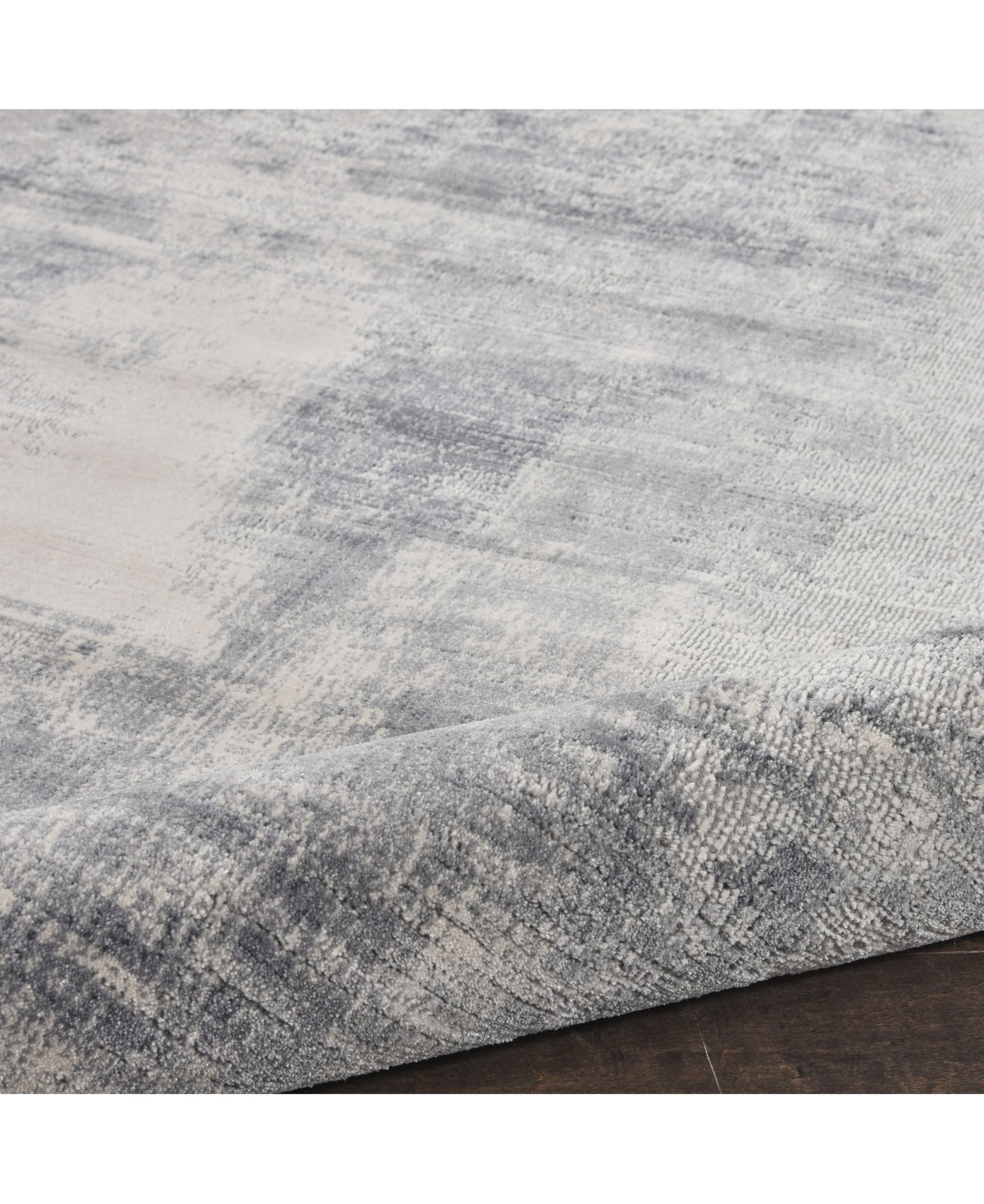 Nourison Home Rustic Textures RUS02and Ivory Area Rug - Blue/ivory