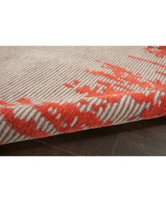 Symmetry SMM02 Beige and Red 7'9" x 9'9" Area Rug