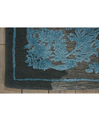 Opaline OPA12 Charcoal 3'9" x 5'9" Area Rug