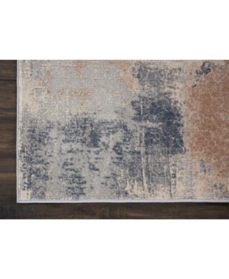 Rustic Textures RUS02 Beige and Gray 5'3" x 7'3" Area Rug