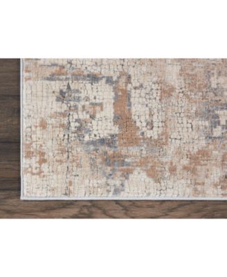 Rustic Textures RUS06 Beige and Gray 2'2" x 7'6" Runner Rug