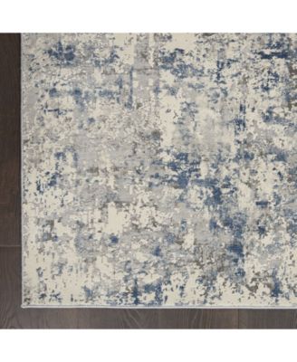 Rustic Textures RUS07 Ivory and Gray Rug