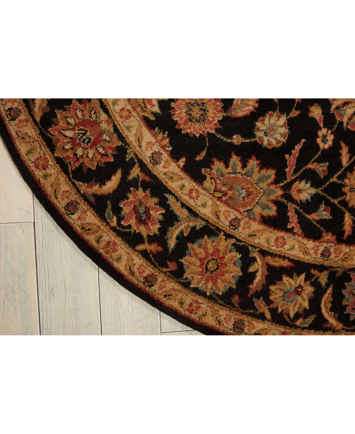 Nourison Home Living Treasures LI05 Black 7'10" Round Rug