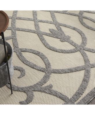 Cozumel CZM04 Cream and Gray 7'10" x 9'10" Outdoor Area Rug