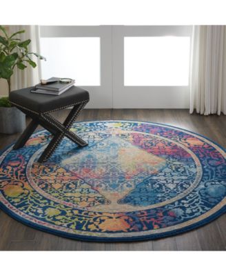 Nourison Home Ankara Global Anr04 Blue Multi Rug In Multi