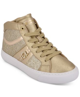 gold high top sneakers