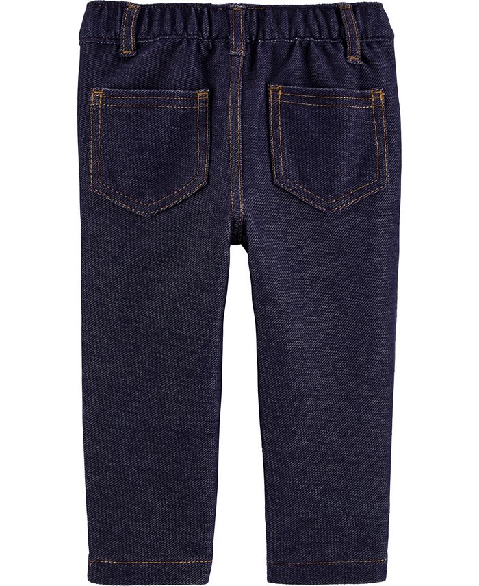 Carter's Baby Girls PullOn Knit Denim Pants Macy's