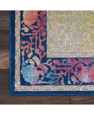 Ankara Global ANR04 Blue and Multi 4' x 6' Area Rug