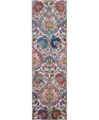 Ankara Global ANR06 Ivory and Blue Rug