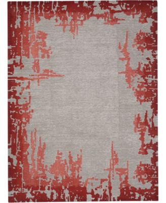 Nourison Home Symmetry SMM02 Beige and Red Rug - Macy's