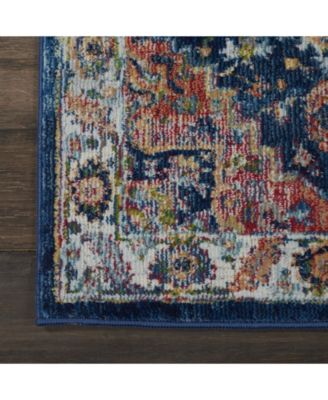 Nourison Home Ankara Global Anr11 Blue Multi Rug In Multi