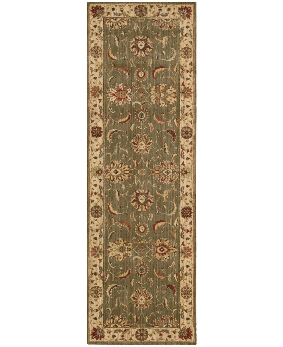 Nourison Home Living Treasures LI04 Green 2'6in x 8' Runner Rug - Green
