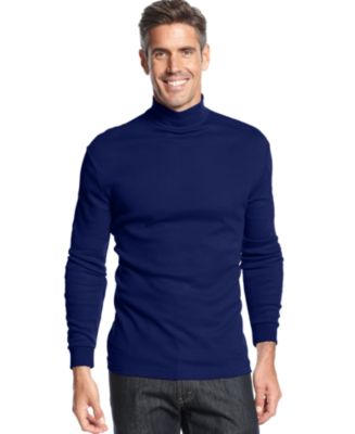 John Ashford Long-Sleeve Mock Neck Solid Interlock Shirt - Macy's