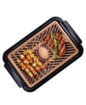 Gotham Steel Nonstick Ti-Ceramic Electric Smoke-less Indoor Grill with Smoke Extraction Fan