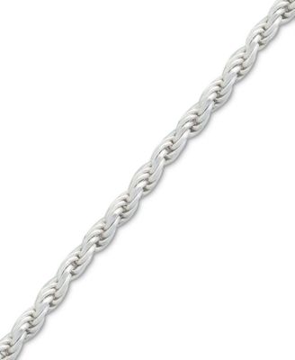 Sterling Silver Necklace, 24" Diamond Cut Rope Chain