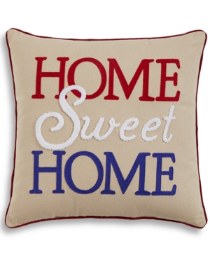 Small World Home 18x18 Home Sweet Home Pillow In Neutral