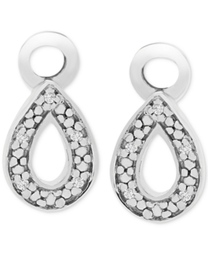 image of Diamond Accent Teardrop Earring Charms in Sterling Silver